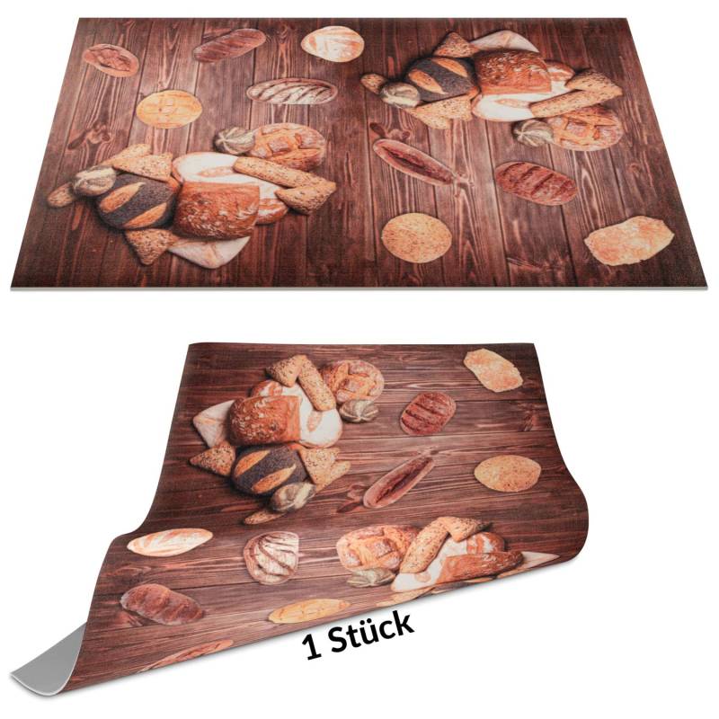 Tischset Platzset Platzdeckchen abwaschbar Tischuntersetzer PVC Placemat hitzebeständig 30x45cm Brot Brett Holz von Anro