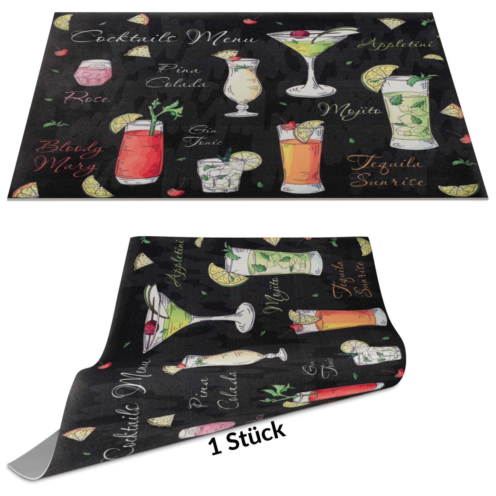 Tischset Platzset Platzdeckchen abwaschbar Tischuntersetzer PVC Placemat hitzebeständig 30x45cm Cocktail Tischset Platzset Platzdeckchen abwaschbar Tischuntersetzer PVC Placemat hitzebeständig 30x45cm Cocktail von Anro