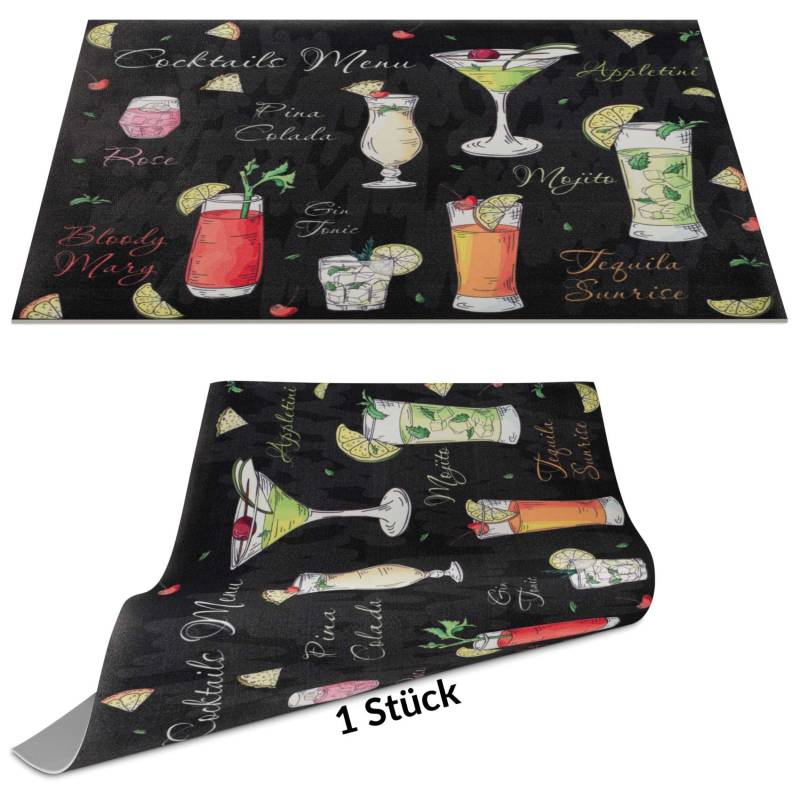 Tischset Platzset Platzdeckchen abwaschbar Tischuntersetzer PVC Placemat hitzebeständig 30x45cm Cocktail von Anro