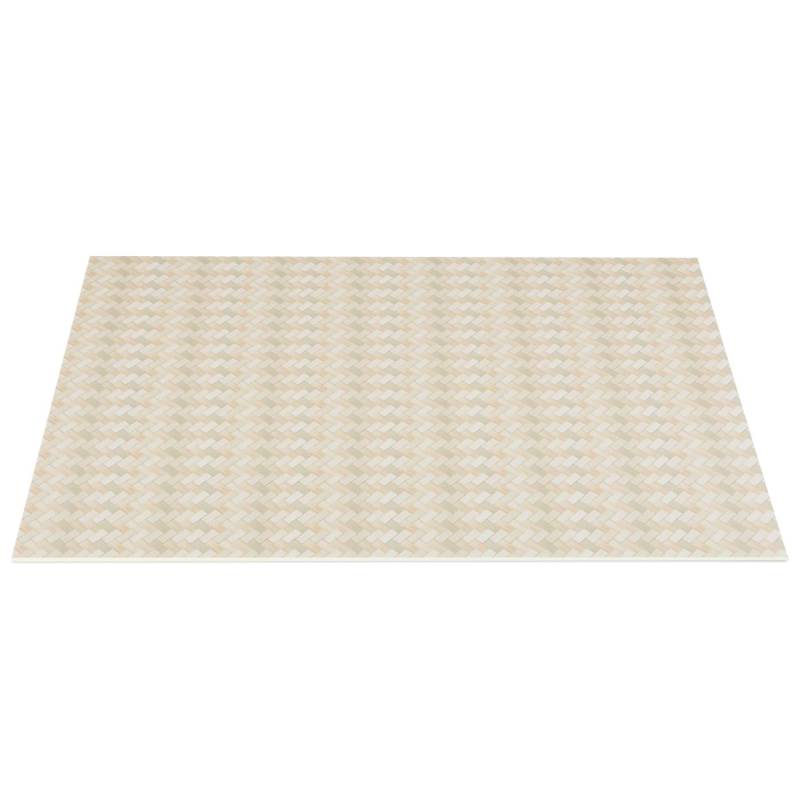 Tischset Platzset Platzdeckchen abwaschbar Tischuntersetzer PVC Placemat hitzebeständig 30x45cm Geflecht Beige Grün von Anro