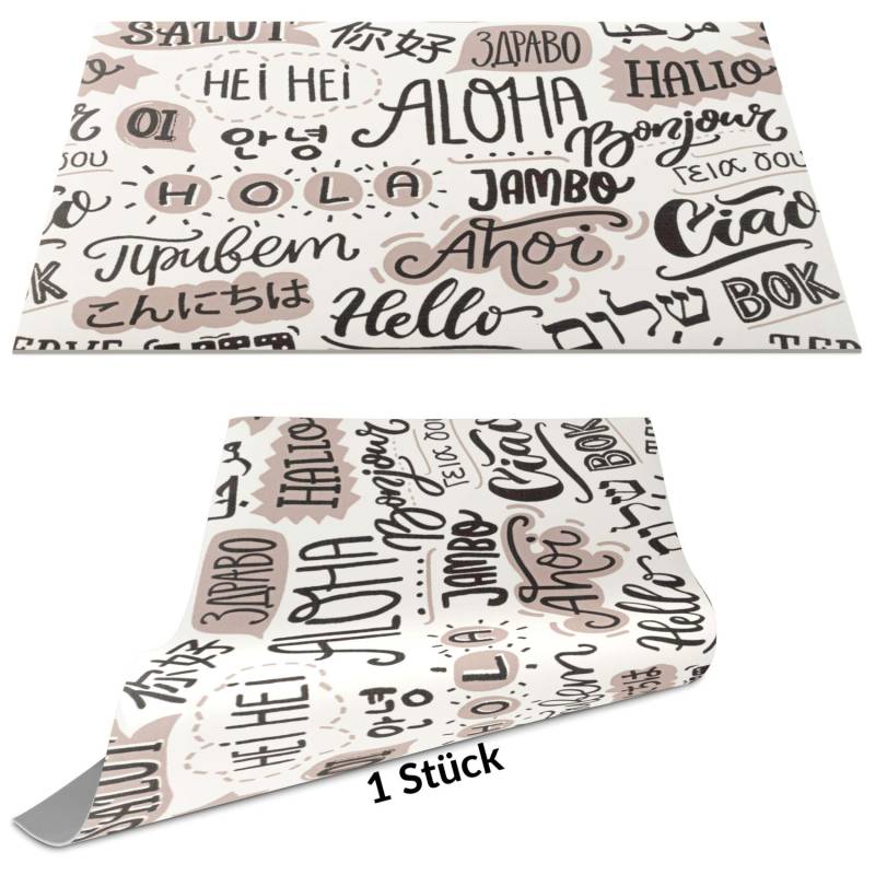 Tischset Platzset Platzdeckchen abwaschbar Tischuntersetzer PVC Placemat hitzebeständig 30x45cm Hallo Aloha Hei von Anro