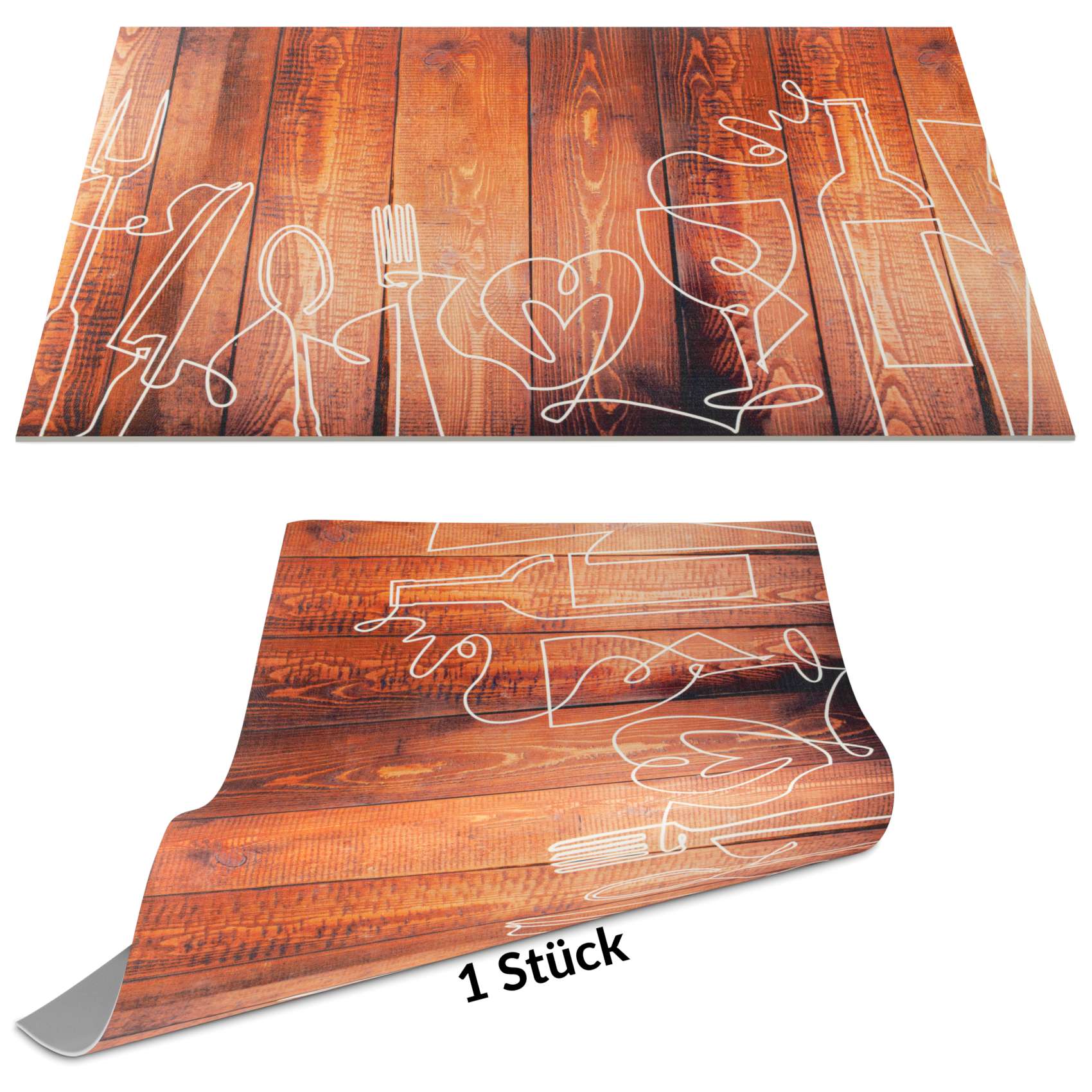 Tischset Platzset Platzdeckchen abwaschbar Tischuntersetzer PVC Placemat hitzebeständig 30x45cm Holz Scratch Tischset Platzset Platzdeckchen abwaschbar Tischuntersetzer PVC Placemat hitzebeständig 30x45cm Holz Scratch von Anro