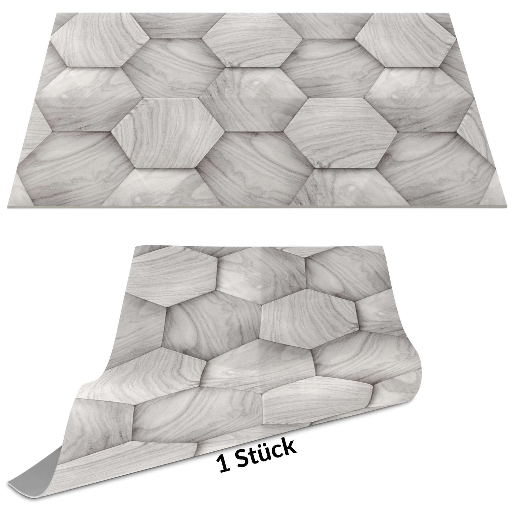 Tischset Platzset Platzdeckchen abwaschbar Tischuntersetzer PVC Placemat hitzebeständig 30x45cm Holzoptik Geometrie Grau Tischset Platzset Platzdeckchen abwaschbar Tischuntersetzer PVC Placemat hitzebeständig 30x45cm Holzoptik Geometrie Grau von Anro