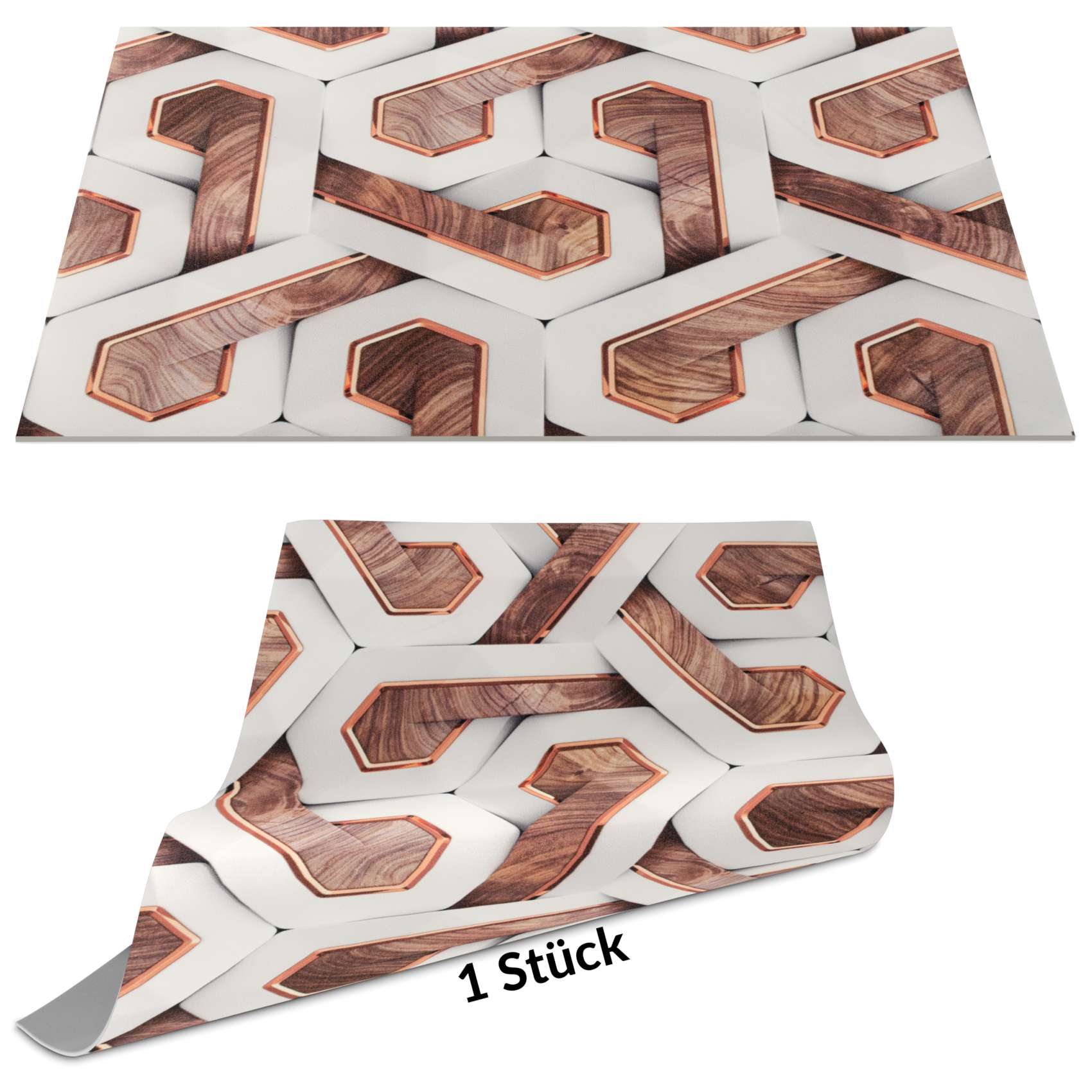 Tischset Platzset Platzdeckchen abwaschbar Tischuntersetzer PVC Placemat hitzebeständig 30x45cm Parket 3D Tischset Platzset Platzdeckchen abwaschbar Tischuntersetzer PVC Placemat hitzebeständig 30x45cm Parket 3D von Anro