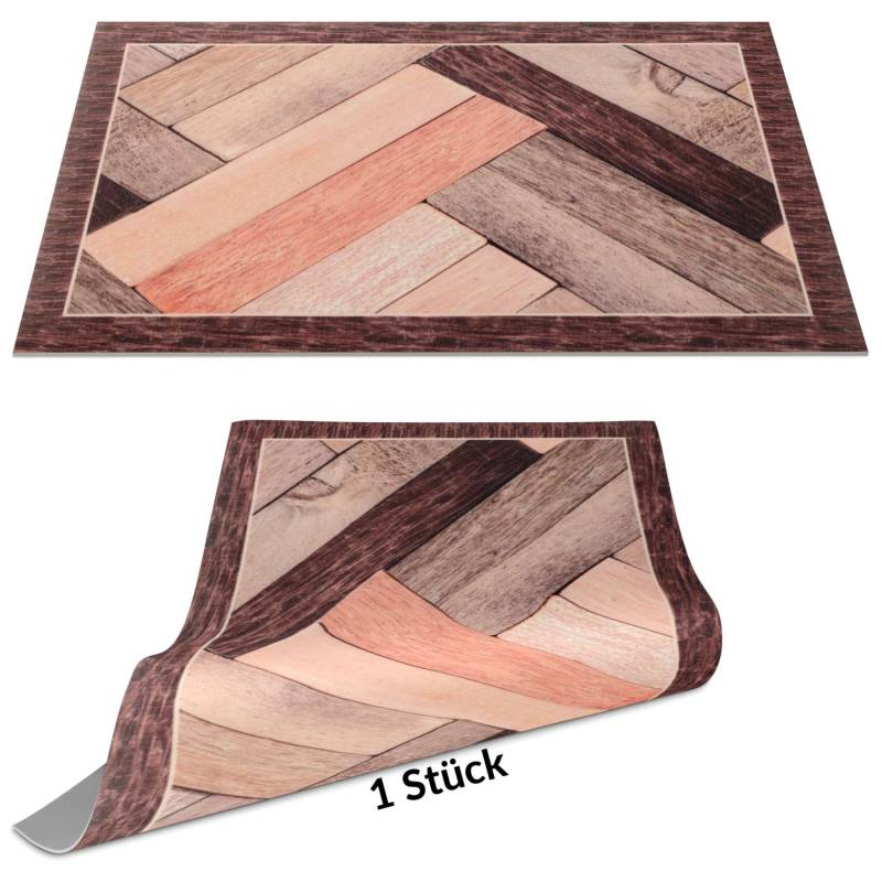 Tischset Platzset Platzdeckchen abwaschbar Tischuntersetzer PVC Placemat hitzebeständig 30x45cm Parkett Holz von Anro