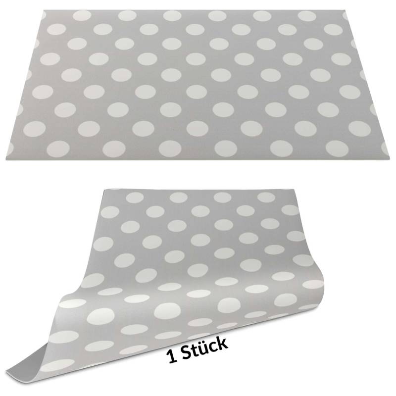 Tischset Platzset Platzdeckchen abwaschbar Tischuntersetzer PVC Placemat hitzebeständig 30x45cm Punkte Grau von Anro