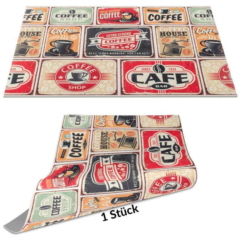 Tischset Platzset Platzdeckchen abwaschbar Tischuntersetzer PVC Placemat hitzebeständig 30x45cm Vintage von Anro