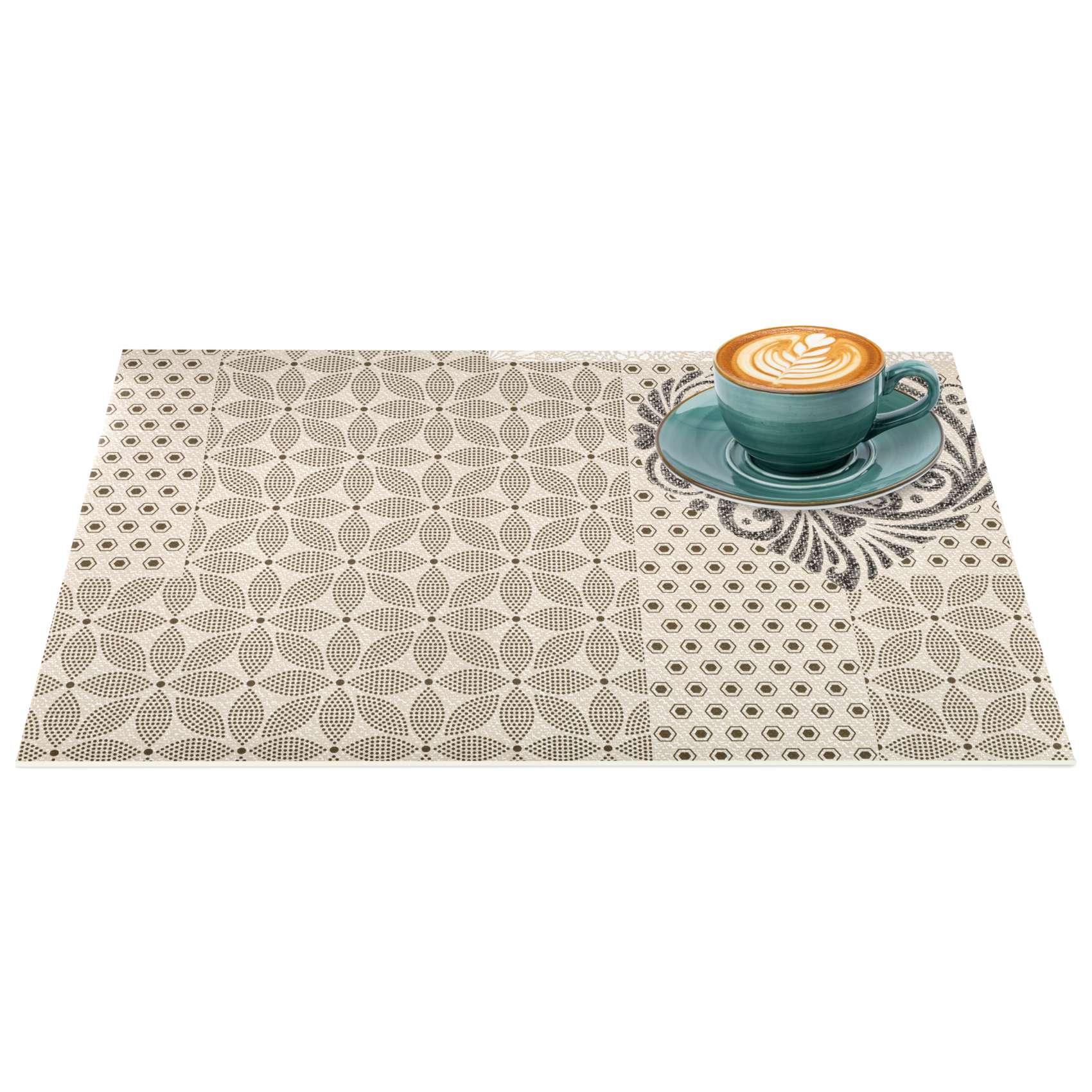Tischsets Platzsets PVC Platzdeckchen abwaschbar Tischuntersetzer Beige Ornament 30x45cm Tischsets Platzsets PVC Platzdeckchen abwaschbar Tischuntersetzer Beige Ornament 30x45cm von Anro