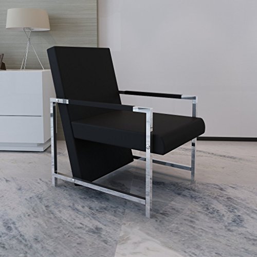 Anself Sessel Relaxsessel Einzelsessel Armsessel Clubsessel mit Holzrahmen und Chromfüßen 2 Farbe Optional von Anself