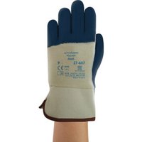 Ansell Handschuhe EN388 Kt. II Hycron 27-607 Gr.10 Baumwoll-Jersey m.3/4 Nitril blau von Ansell Health Care