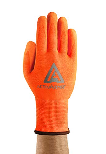 Ansell ActivArmr 97-013 Mehrzweckhandschuhe, Mechanikschutz, Orang, Größe 10 (12 Paar) von Ansell