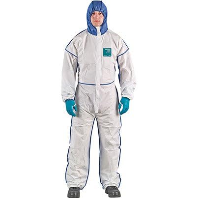 Ansell AlphaTec 1800 Comfort Modell 195 Weiß Chemikalienoverall XL von Ansell