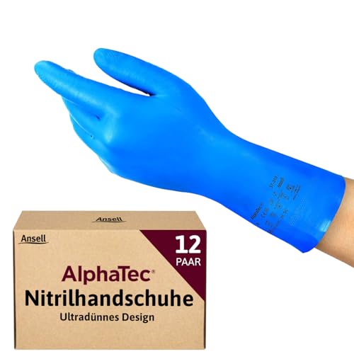 Ansell AlphaTec 37-310, Vielseitige Nitrilhandschuhe, Wiederverwendbare Handschuhe, Latexfreie Chemikalienschutzhandschuhe, Koch- und Reinigungshandschuhe, Blaue Arbeitshandschuhe, 12 Paar, Gr. 2XL Ansell AlphaTec 37-310, Vielseitige Nitrilhandschuhe, Wiederverwendbare Handschuhe, Latexfreie Chemikalienschutzhandschuhe, Koch- und Reinigungshandschuhe, Blaue Arbeitshandschuhe, 12 Paar, Gr. 2XL von Ansell