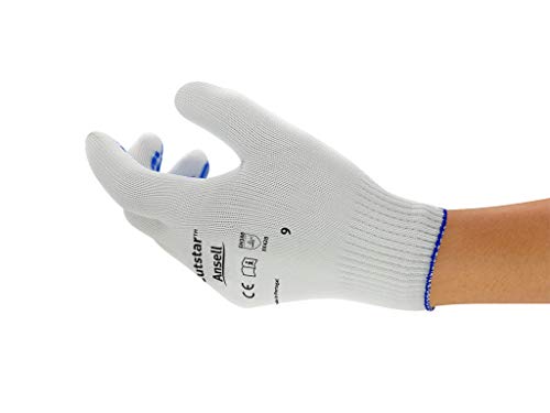 Comasec & Marigold Ansell Cutstar Arbeitshandschuhe, Vielseitig Einsetzbarer Abriebfester Industrie- und Mechanik-Handschuh, Weiß, Größe S (12 Paar) von Ansell