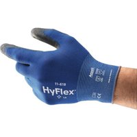 Ansell Handschuhe EN388 Kat.II HyFlex 11-618 Gr.7 Nylon m.Polyurethan blau/schwarz von Ansell Health Care