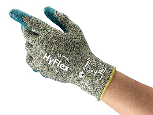 Ansell HyFlex 11-501 Schnittschutz-Handschuhe, Mechanikschutz, Blaue, Größe 7 (12 Paar pro Beutel) von Ansell