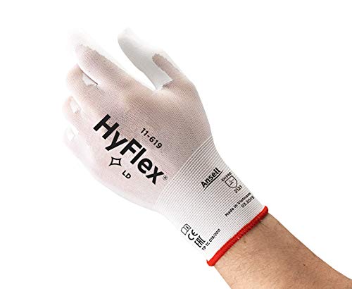 Ansell HyFlex 11-619 Arbeitshandschuhe aus Nylon, Extrem Dünn, Vielseitig Einsetzbarer, Mechanikschutz-Handschuh, Industrie PSA, Damen Herren, Waschbar, Schwarz, Größe XL (12 Paar) von Ansell