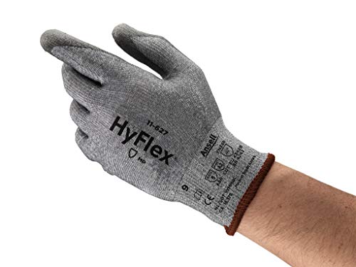 Ansell HyFlex 11-627 Schnittschutz-Handschuhe, Mechanikschutz, Grau, Größe 7 (12 Paar pro Beutel) von Ansell
