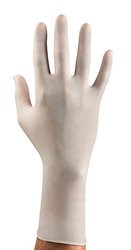 Ansell Nitrilite 93-401 Nitril-Handschuhe, Chemikalien- und Flüssigkeitsschutz, Weiß, Größe 7-7.5 (100 Handschuhe) von Ansell