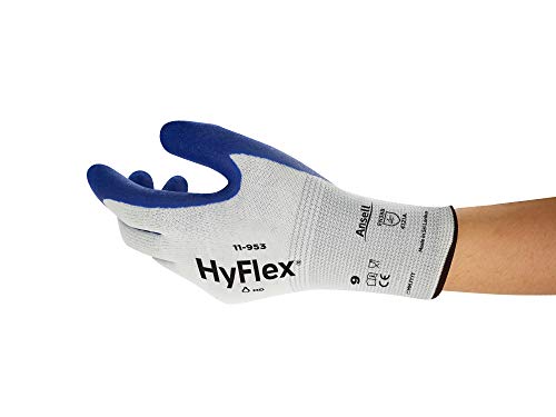 Ansell Nitrotough N1500 PF Öl abweisende Handschuhe, Mechanikschutz, Blau, Größe 6 (12 Paar pro Beutel) von Ansell