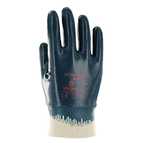 Ansell Nitrotough N650 Öl abweisende Handschuhe, Mechanikschutz, Blau, Größe 11 (12 Paar pro Beutel) von Ansell