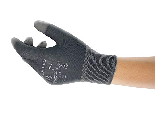 Ansell Picosoft DG Arbeitshandschuhe, Mehrzweckhandschuhe, Mechanikschutz-Handschuh, Industrie PSA, Grau, Größe XL (12 Paar) von Ansell