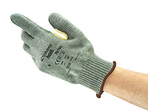 Ansell Vantage 70-761 Schnittschutz-Handschuhe, Mechanikschutz, Grüngrau, Größe 9 (12 Paar pro Beutel) von Ansell