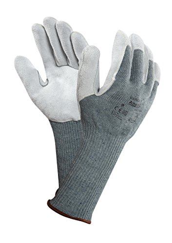 Vantage Ansell ActivArmr 70-766 Arbeitshandschuhe, Mechanikschutz, Schnittschutz, Industrie und Mechaniker Handschuhe, Montagehandschuh, Damen Herren, Grün/Grau, Größe S (12 Paar) von Vantage