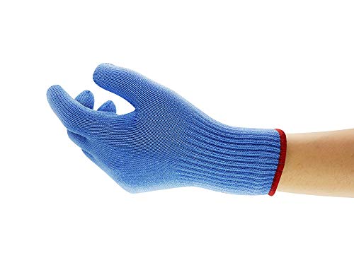 VersaTouch Ansell HyFlex 72-285 Arbeitshandschuhe, Mechanikschutz, Schnittschutz, Industrie und Mechaniker Handschuhe, Montagehandschuh, Damen Herren, Hellblau, Größe M (6 Stück) von VersaTouch