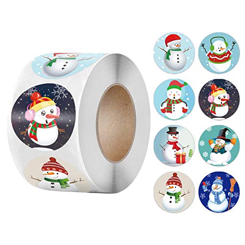 Ansenesna Aufkleber Weihnachten Sticker Geschenk Geschenkbox Weihnachtssticker Rund Weihnachtsaufkleber Weihnachtsdeko Sticker 500PCS von Ansenesna