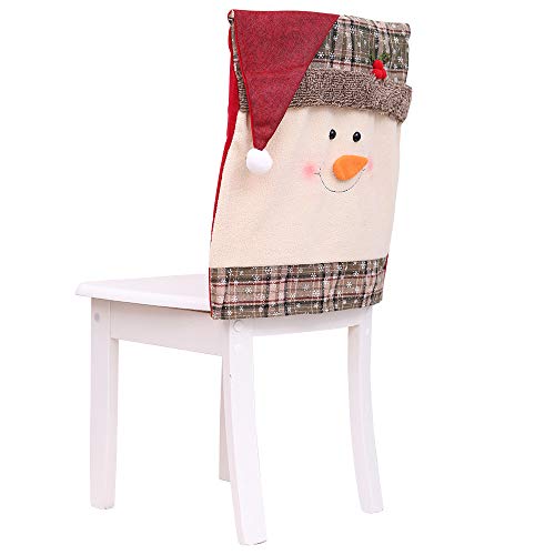 Ansenesna Weihnachten Stuhlhussen Dekoration Rot Stuhlüberzüge Weihnachts Festlich Husse Für Küchentisch Stuhl (B) von Ansenesna