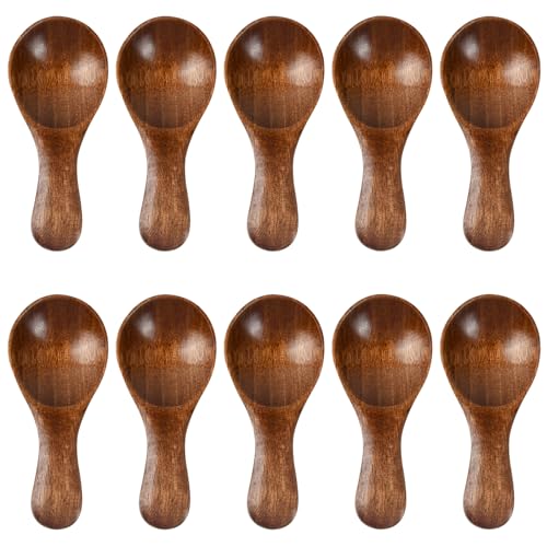 Anseom 10 Stück Kleine Salzlöffel aus Holz mit Kurzem Griff 8cm Handgefertigt Milchpulver Löffel Honigteelöffel Holzlöffel für Zucker Salz Marmelade Senf Anseom 10 Stück Kleine Salzlöffel aus Holz mit Kurzem Griff 8cm Handgefertigt Milchpulver Löffel Honigteelöffel Holzlöffel für Zucker Salz Marmelade Senf von Anseom