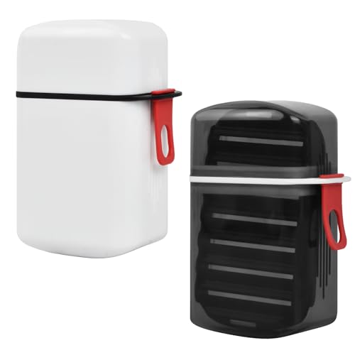 Anseom 2 Stück Reise Seifendose mit Deckele, Leckfeste Reise Seifenschale, 12x7x4.5cm Tragbare Seifenbehälter mit Abtropfgitter, Klein Seifenbox für Reisen Badezimmer Camping Fitnessstudio von Anseom