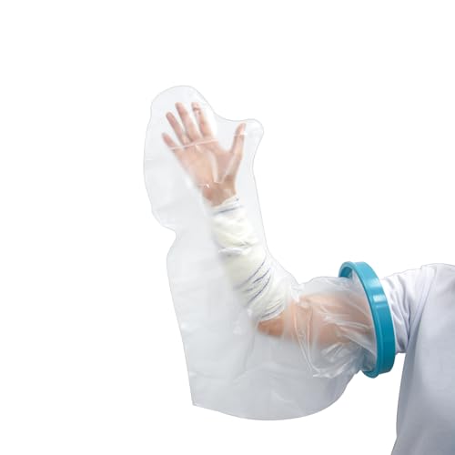 Anseom Gipsschutz Wasserdichter Arm, Wiederverwendbar Gipsschutz Wasserdicht für Dusche Erwachsene Verbandschutz Duschschutz Arm Gips Duschhülle für Hand Ellbogen und Handgelenk 63,5cm von Anseom