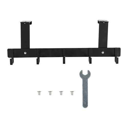 Anseom Türgarderobe zum Einhängen Universelle Türhakenleiste mit 5 Haken Praktischer Kleiderhaken Tür Handtuchhalter Tür ohne Bohren Türhaken mit Hoher Tragkraft für Badezimmer,Küche, Wohnzimmer von Anseom
