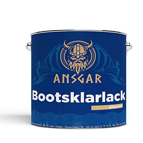 Ansgar Bootsklarlack, Bootslack, Schiffslack, farblos, klar (2,5L, glänzend) von Ansgar