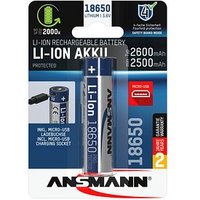 ANSMANN Akku 18650 Micro-USB 18650 2.600 mAh von Ansmann