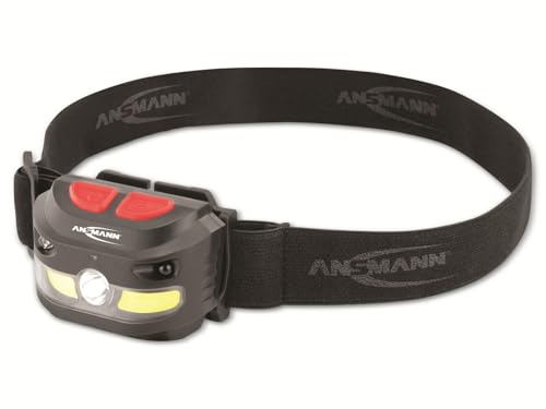 ANSMANN Akku LED Kopflampe - Profi LED Arbeitsleuchte mit 250 Lumen - Stirnlampe LED ideal zum Radfahren Laufen mit Hund Joggen Angeln Jagd Klettern Werkstatt Fahrrad Licht Lauflicht HD250RS von Ansmann