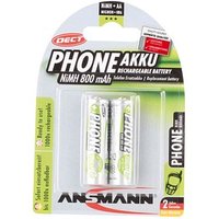 2 ANSMANN Akkus DECT Mignon AA 800 mAh von Ansmann