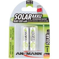 2 ANSMANN Akkus Solar Mignon AA 800 mAh von Ansmann