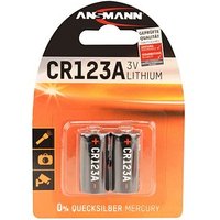 2 ANSMANN Batterien CR123A Fotobatterie 3,0 V von Ansmann