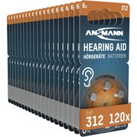Hörgerätebatterien Typ 312 P312 ZL3 PR41, 120 Stück - Ansmann von Ansmann