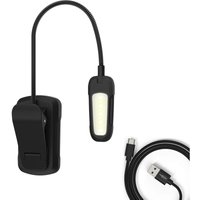 ANSMANN LED Clip Light / Klemmleuchte mit verstellbarem Hals, 9 LEDs, wiederaufladbar über USB-C von Ansmann
