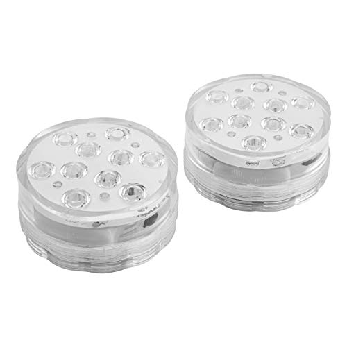 ANSMANN LED Deko Lampe mit Fernbedienung - Dekoleuchte IP68 wasserdicht mit RGB Farbwechsel 12 Farben ideal für Terrasse, Garten, Tisch, Party Deko | Ø 7cm (2er Set) von Ansmann