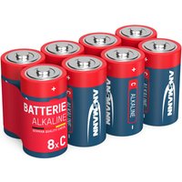 Ansmann Batterien Baby C (LR14) 8 Stück 1,5V - Alkaline Batterie langlebig & auslaufsicher von Ansmann