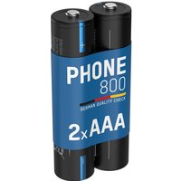 Telefon Akku aaa 800mAh 1,2V, 2 Stück, dect - Ansmann von Ansmann
