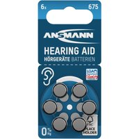 Ansmann - Hörgerätebatterien 675 blau 6 Stück, Typ 675 P675 ZL1 PR44 mit 1,4V von Ansmann