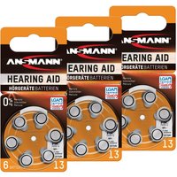 Hörgerätebatterien Typ 13 Testsieger 18 Stück, P13 ZL2 PR48 mit 1,4V - Ansmann Hörgerätebatterien Typ 13 Testsieger 18 Stück, P13 ZL2 PR48 mit 1,4V - Ansmann von Ansmann