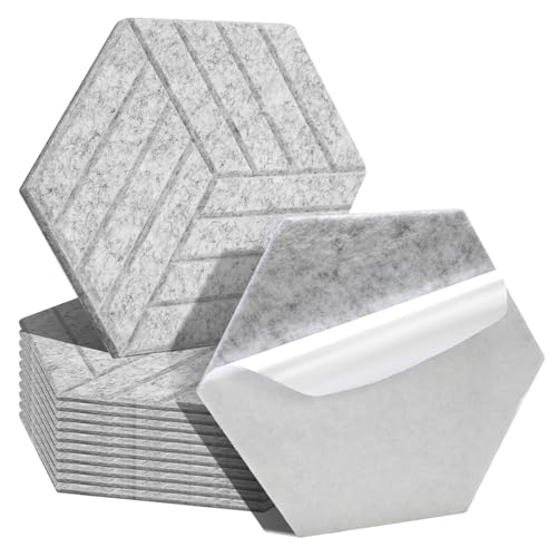 Ansobea 12 Stück Akustikplatten Selbstklebend Akustikpaneele 30x26x0.9cm Grau Gefühlt Streifen Akustik Schaumstoff Geeignet für Haus und Studio Ansobea 12 Stück Akustikplatten Selbstklebend Akustikpaneele 30x26x0.9cm Grau Gefühlt Streifen Akustik Schaumstoff Geeignet für Haus und Studio von Ansobea