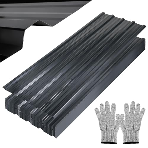 Ansobea 12 Stück Trapezblech 129x46cm, 7m² Dachblech Profilblech, Verzinkt Wellblech 0,25 mm Rostresistent, mit Handschuhe, Dachblech Wellblech für Carport, Anthrazit Ansobea 12 Stück Trapezblech 129x46cm, 7m² Dachblech Profilblech, Verzinkt Wellblech 0,25 mm Rostresistent, mit Handschuhe, Dachblech Wellblech für Carport, Anthrazit von Ansobea